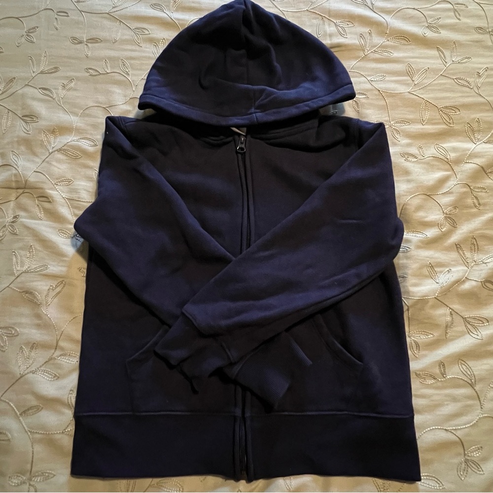 Amazon Essentials Blue Zip-Up Hoodie Casual Sweatshirt